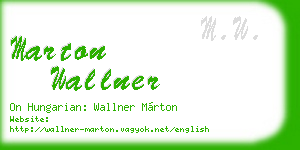 marton wallner business card